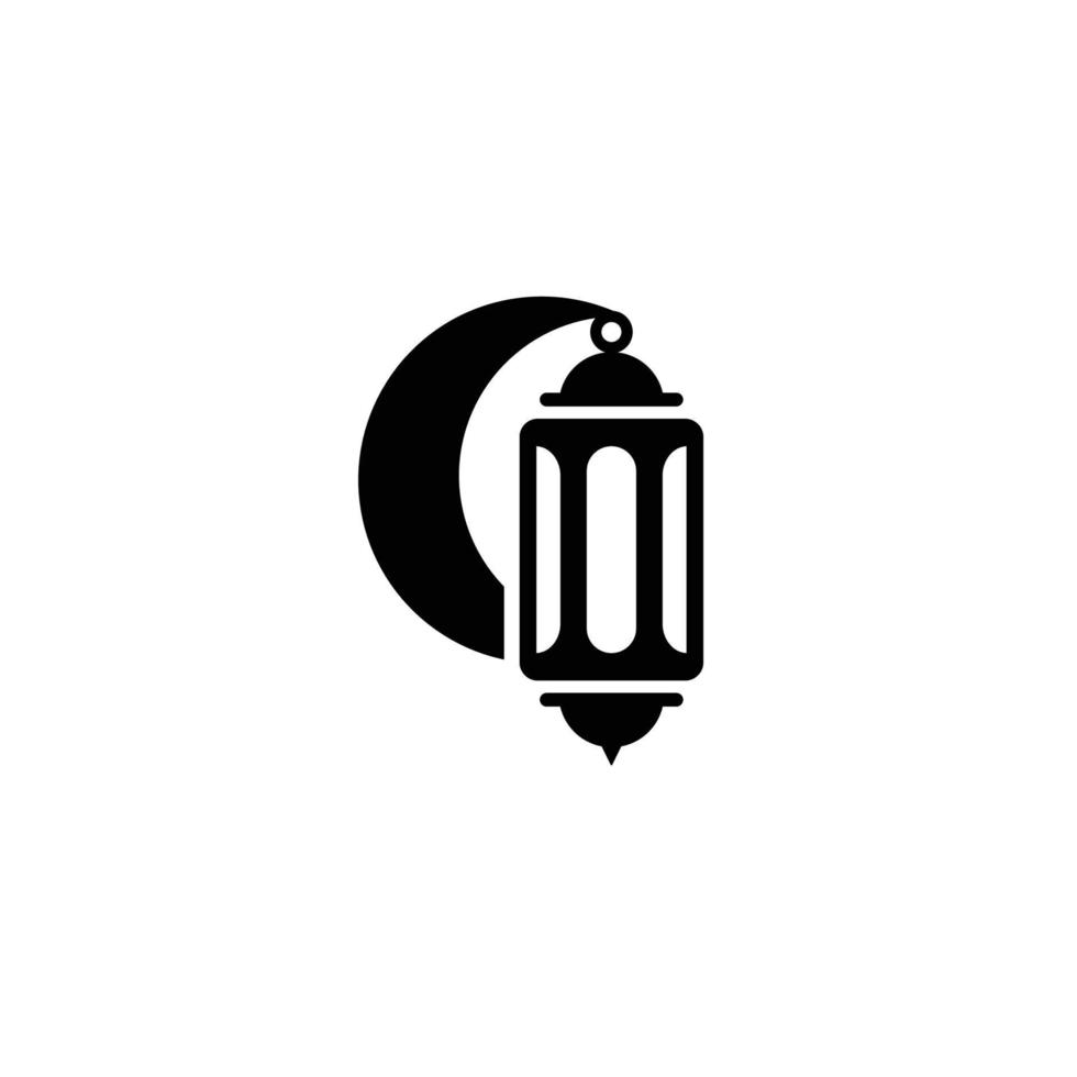 Islamic lantern simple flat icon vector illustration. Lantern icon vector
