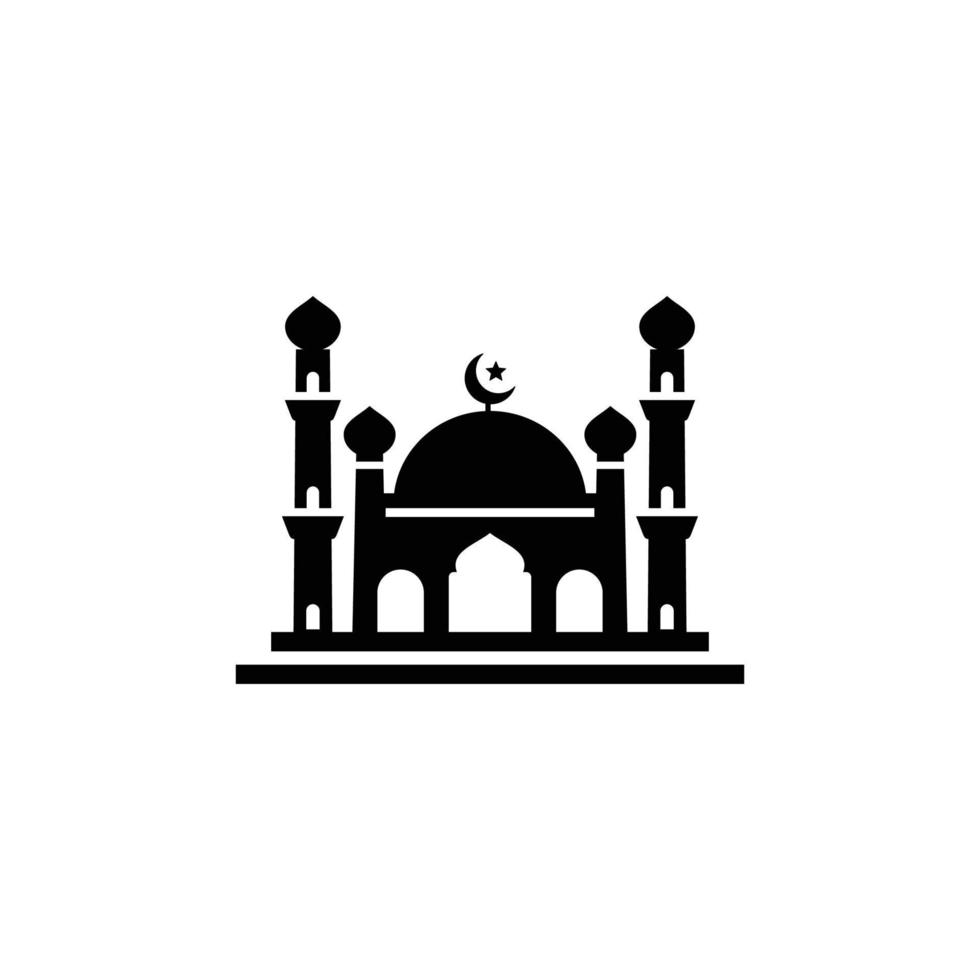 Mosque simple flat icon vector illustration