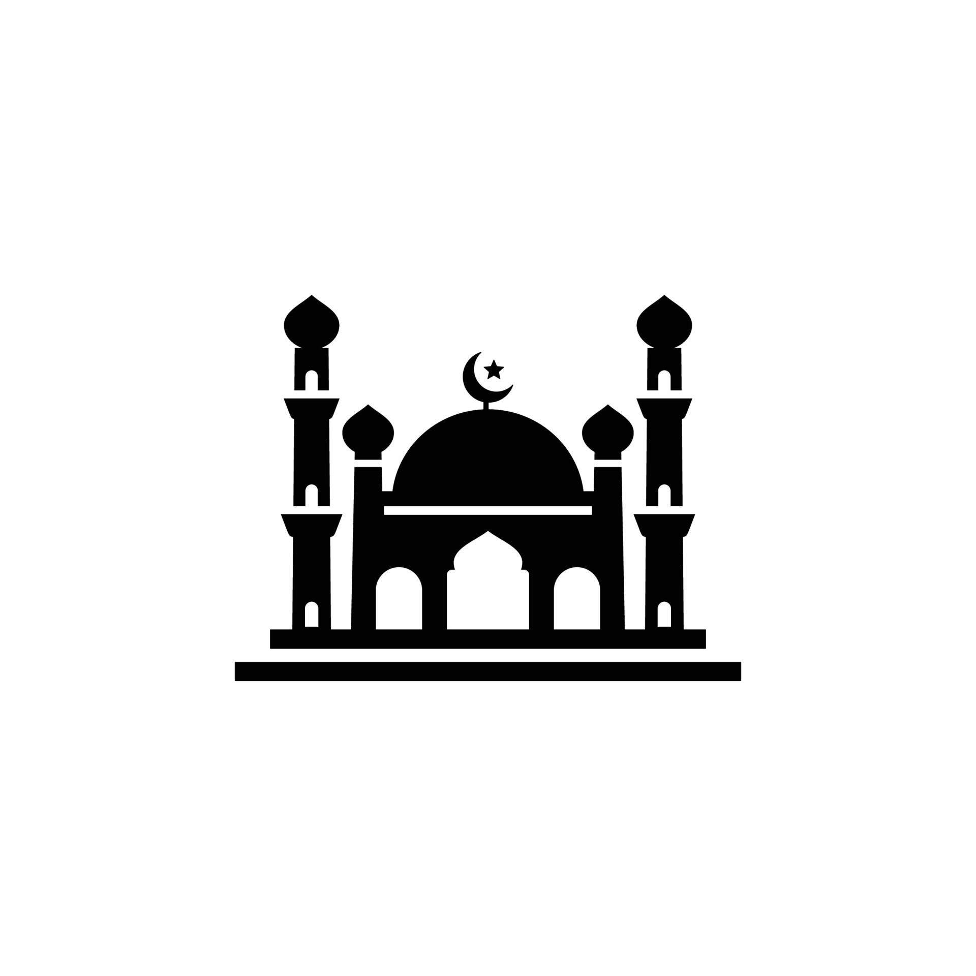 Mosque simple flat icon vector illustration 21576921 Vector Art at Vecteezy