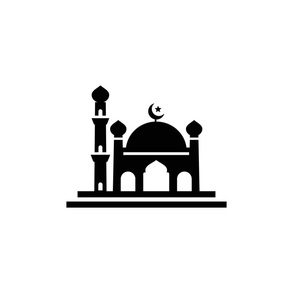 Mosque simple flat icon vector illustration