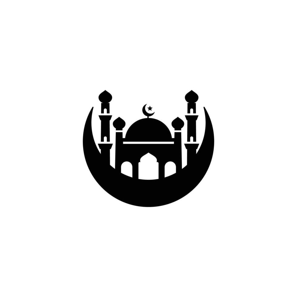 Ramadan simple flat icon vector illustration. Ramadan icon. Mosque icon