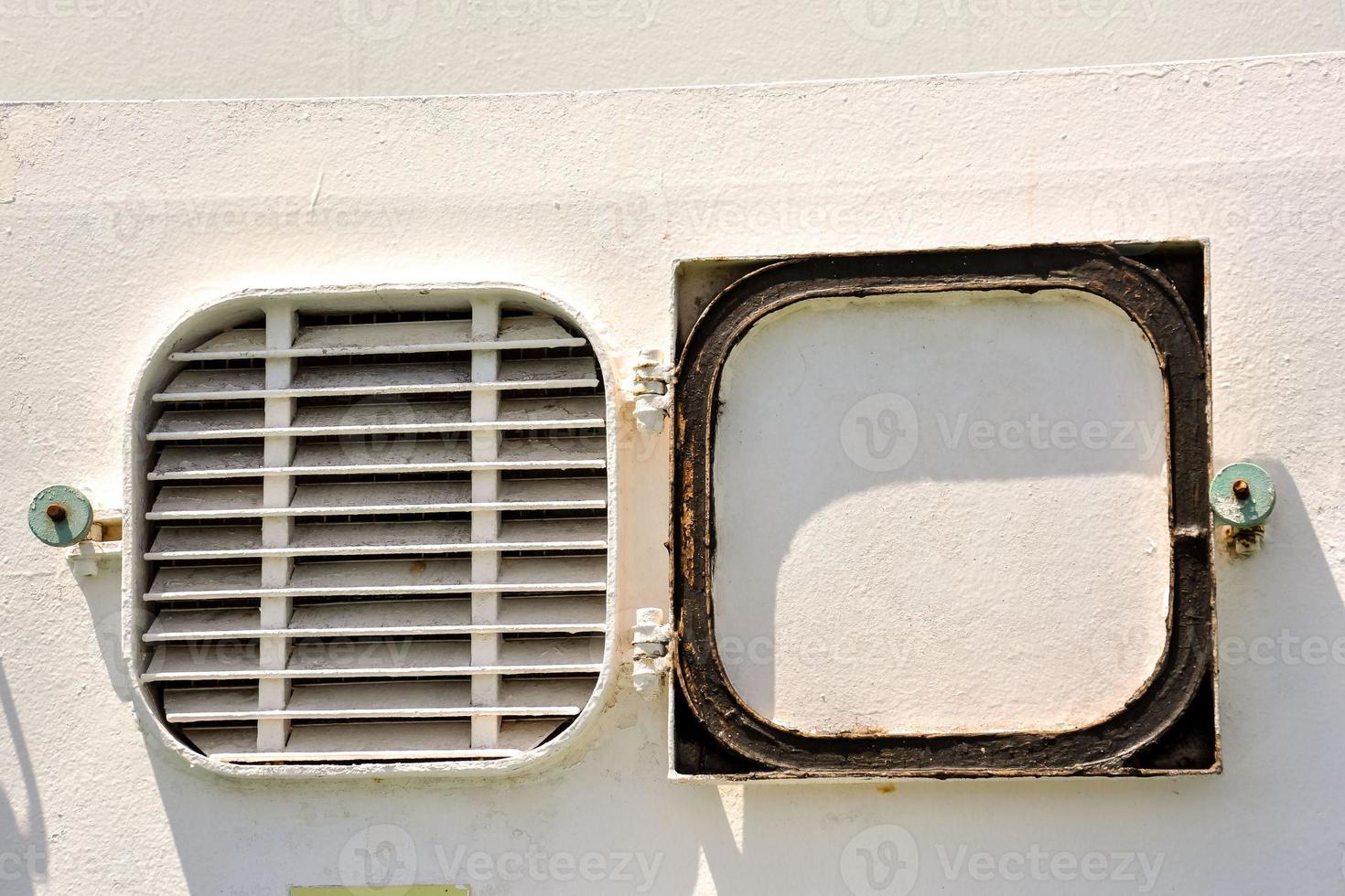 Porthole on the ship photo