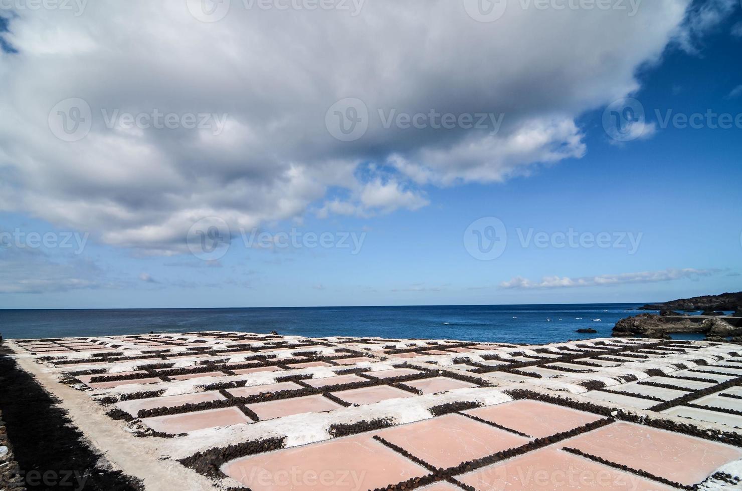 Salt flats in Spain photo