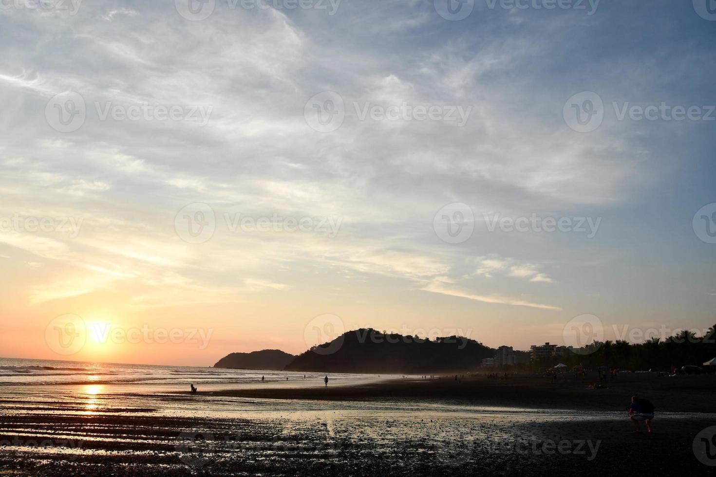 Sunset over the sea photo