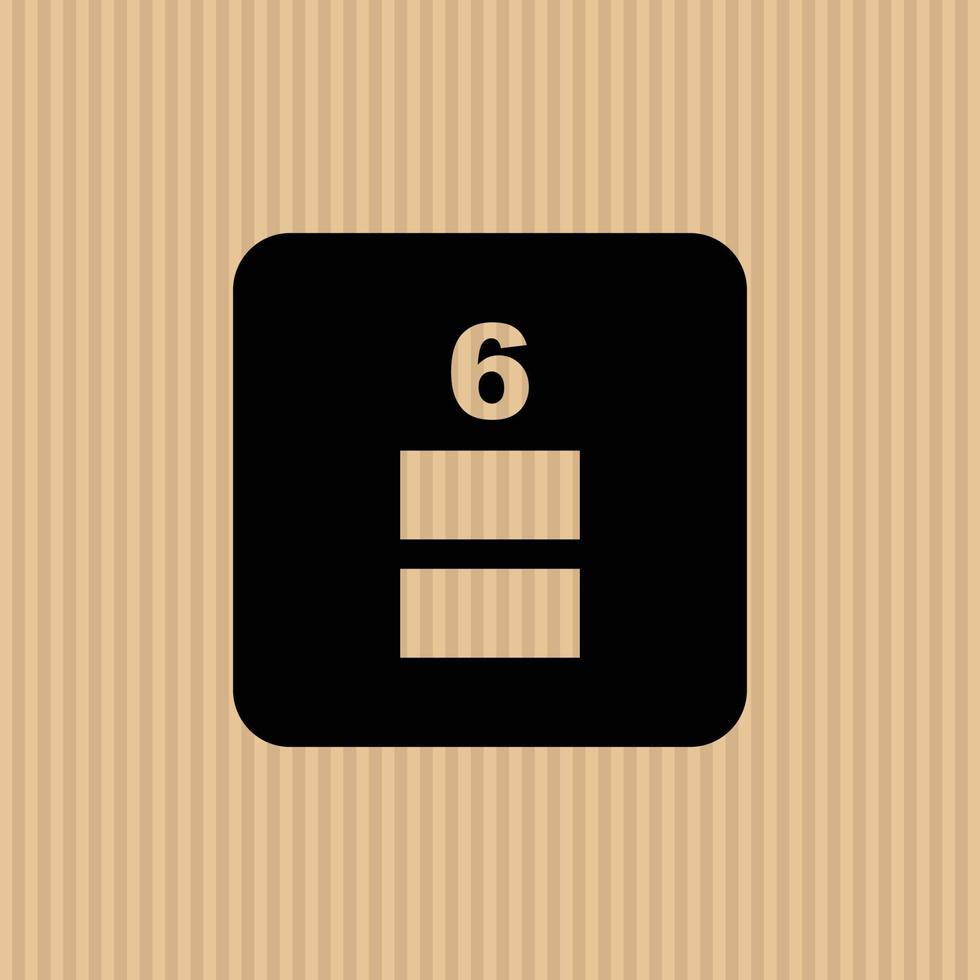 Max stack simple flat icon vector illustration with cardboard texture background