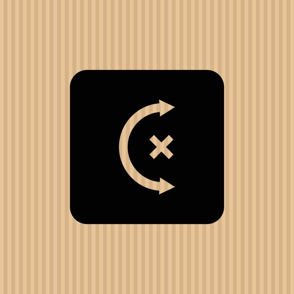 Do not roll simple flat icon vector illustration with cardboard texture background