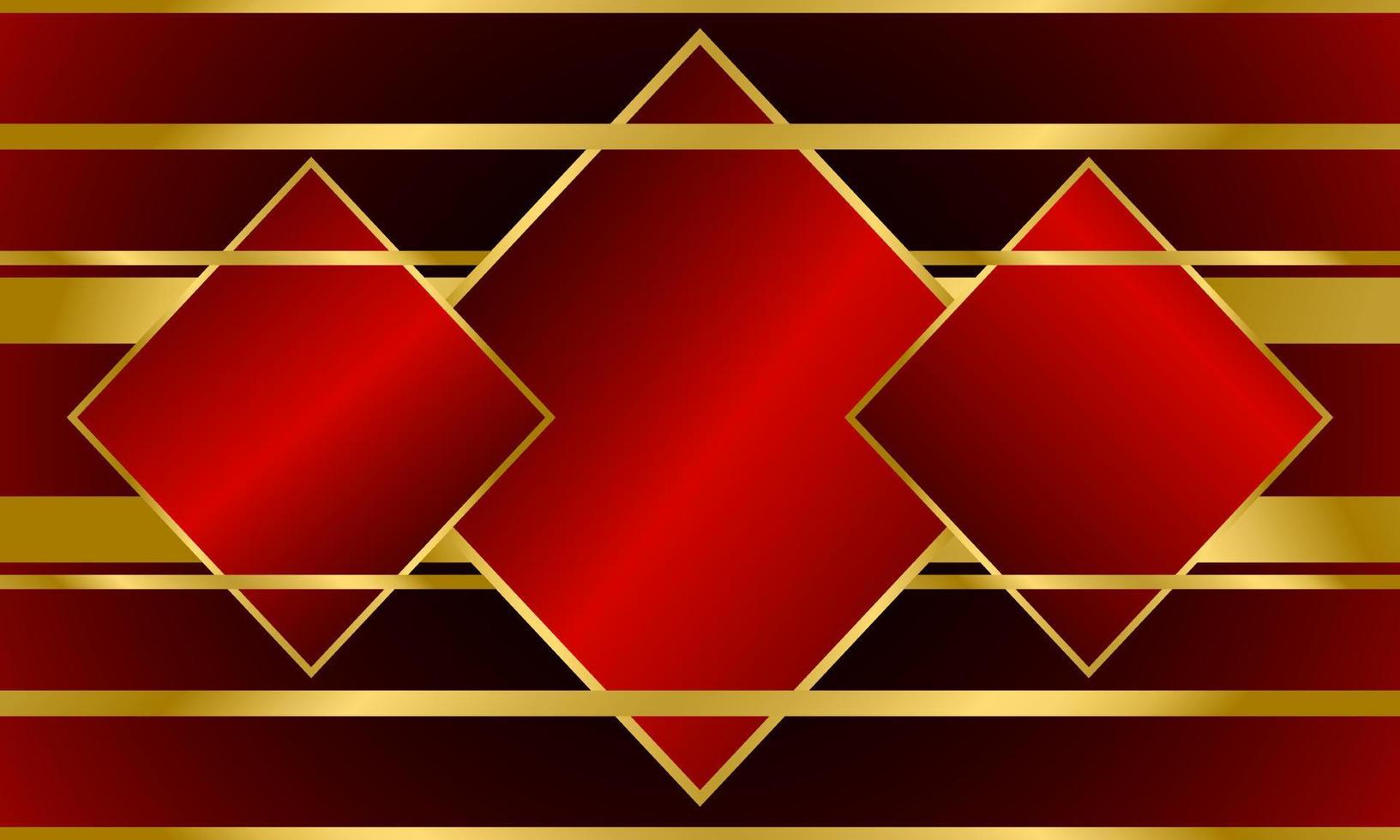 Abstract frame luxury with red and golden colours. vector