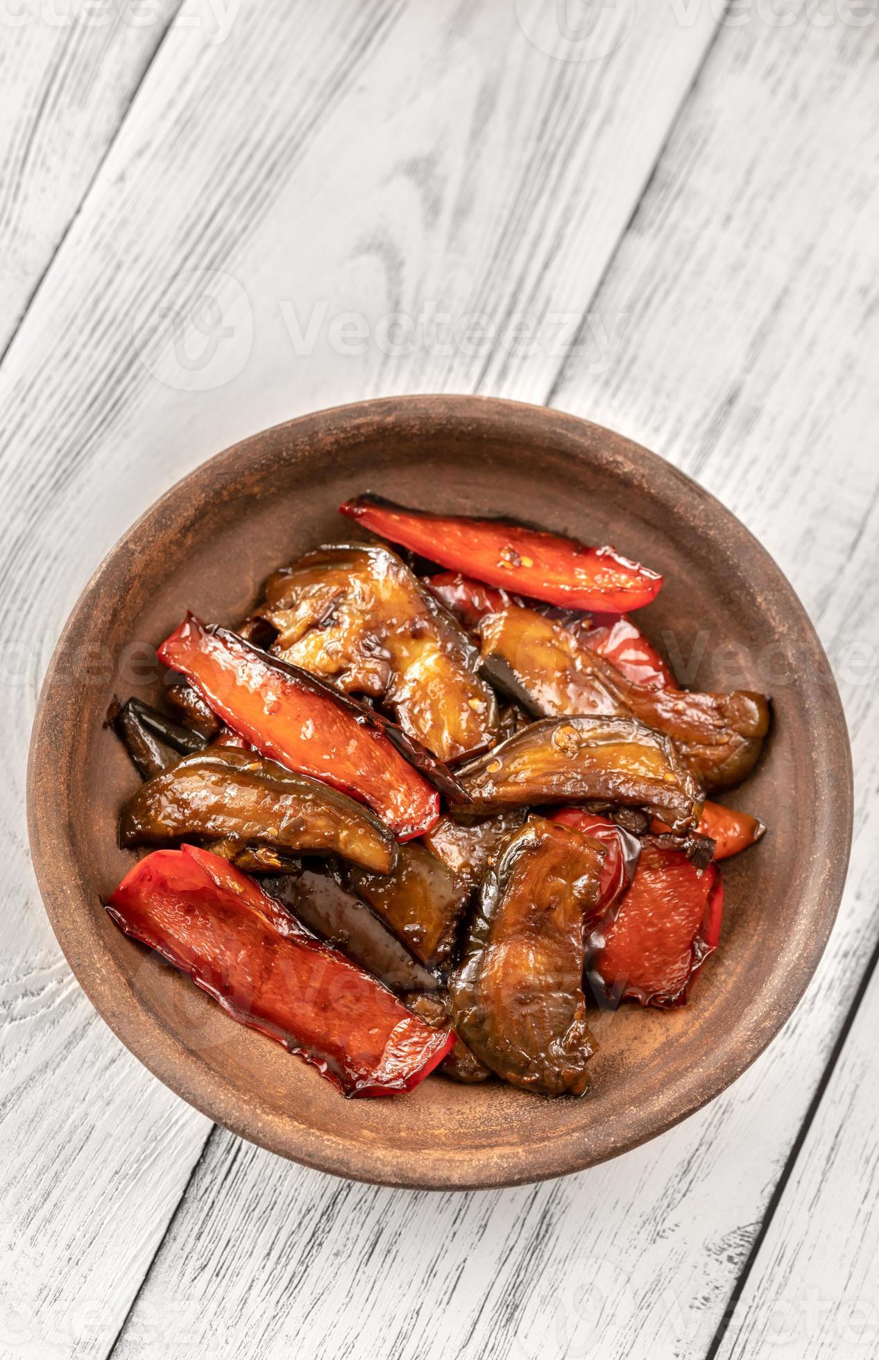 Eggplant stir fry 21577540 Stock Photo at Vecteezy