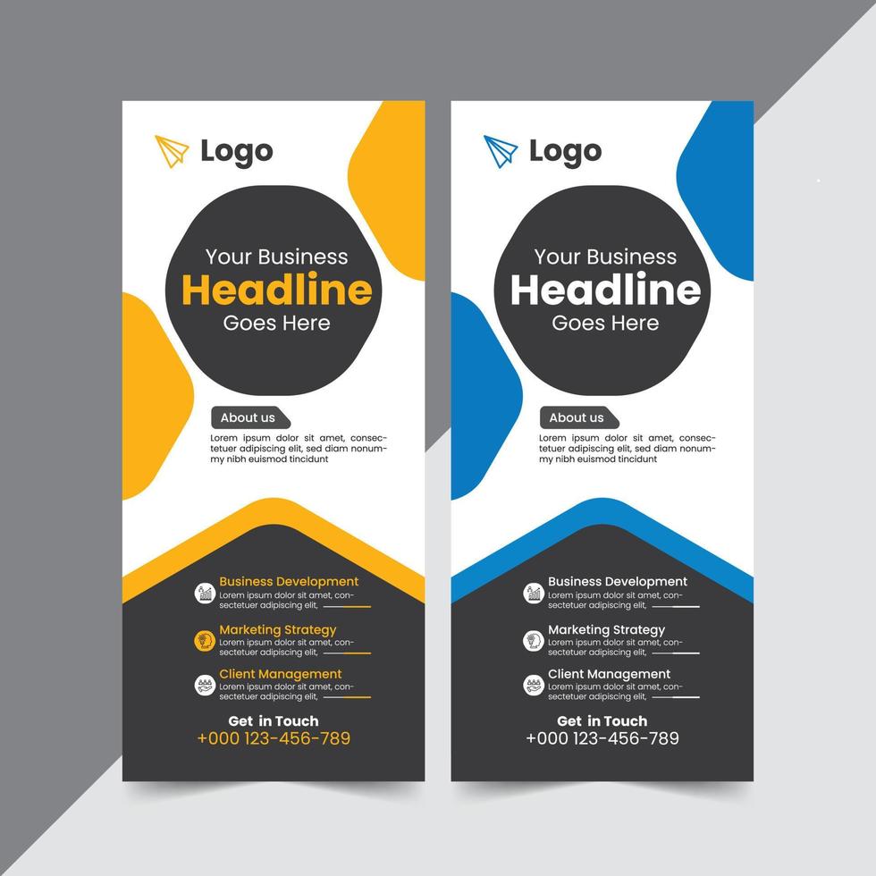 vector corporate roll up banner design