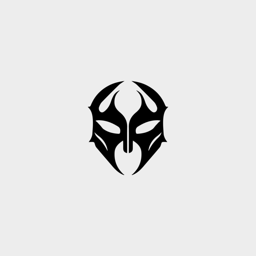 Spartan helmet logo design vector template. Silhouette of a spartan head