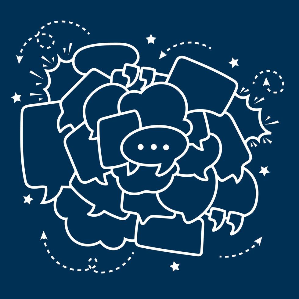 Bubble Speech Line art vector