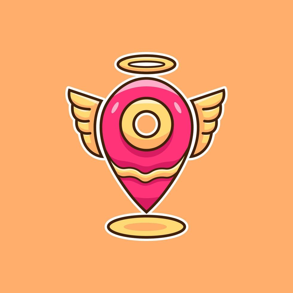 Point logo premium with wing vector