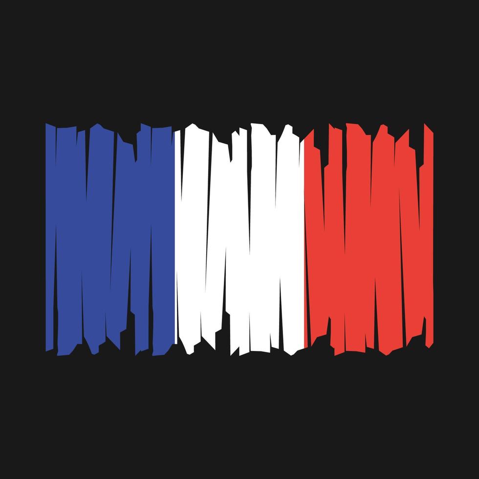 France Flag Brush vector