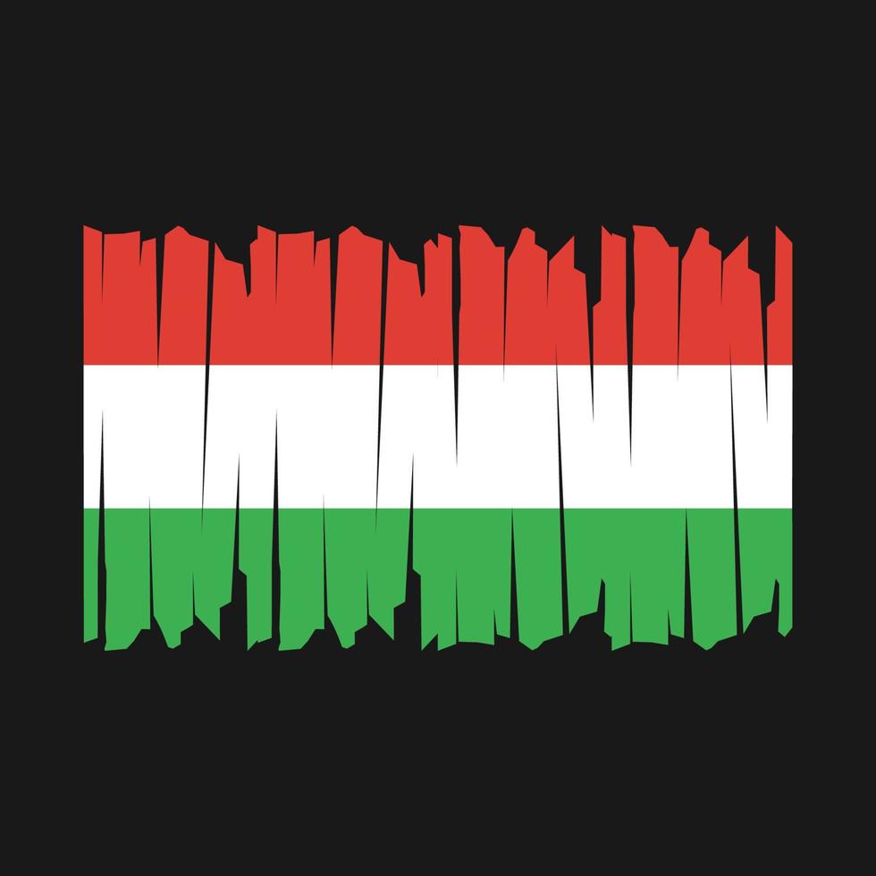 Hungary Flag Brush vector
