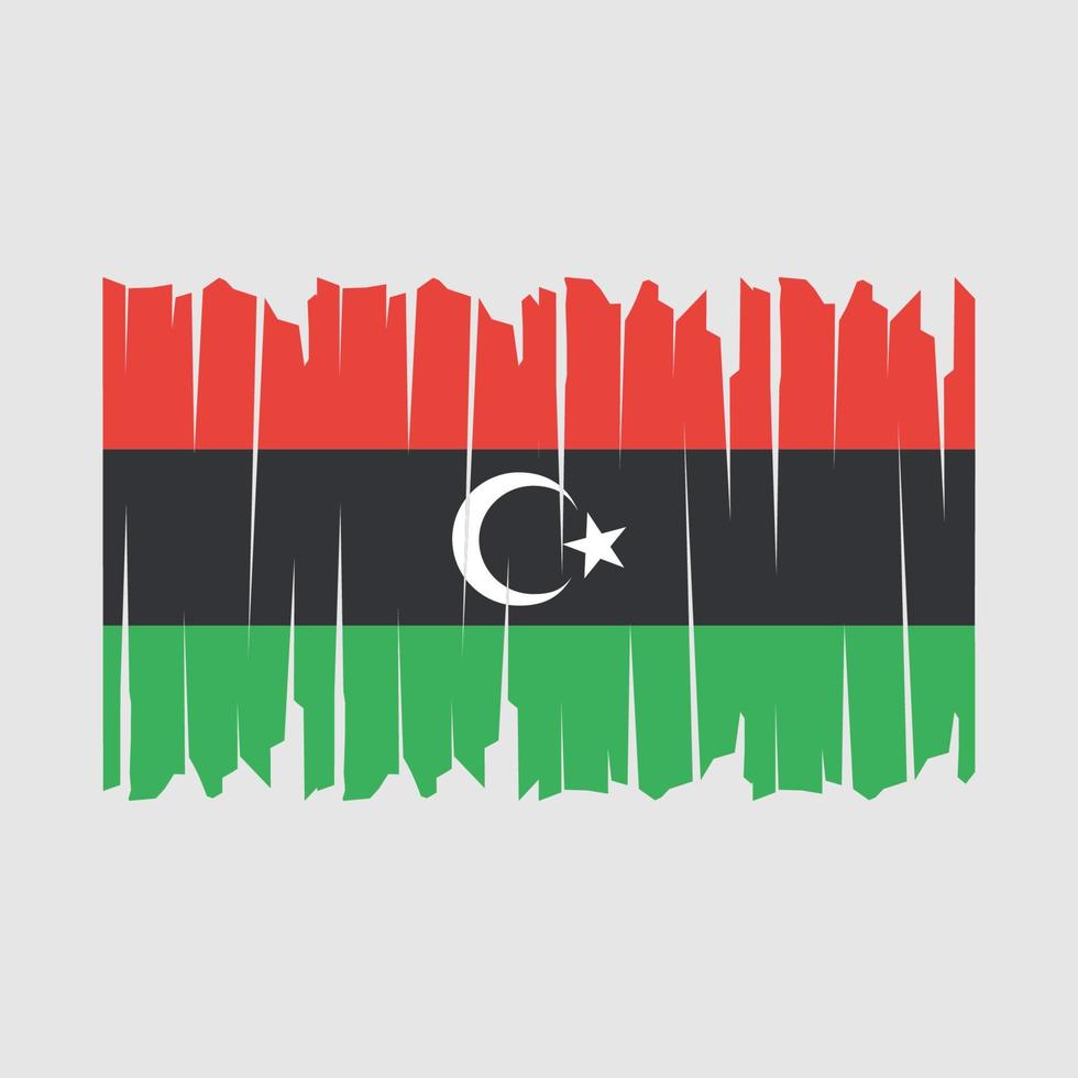 Libya Flag Brush vector