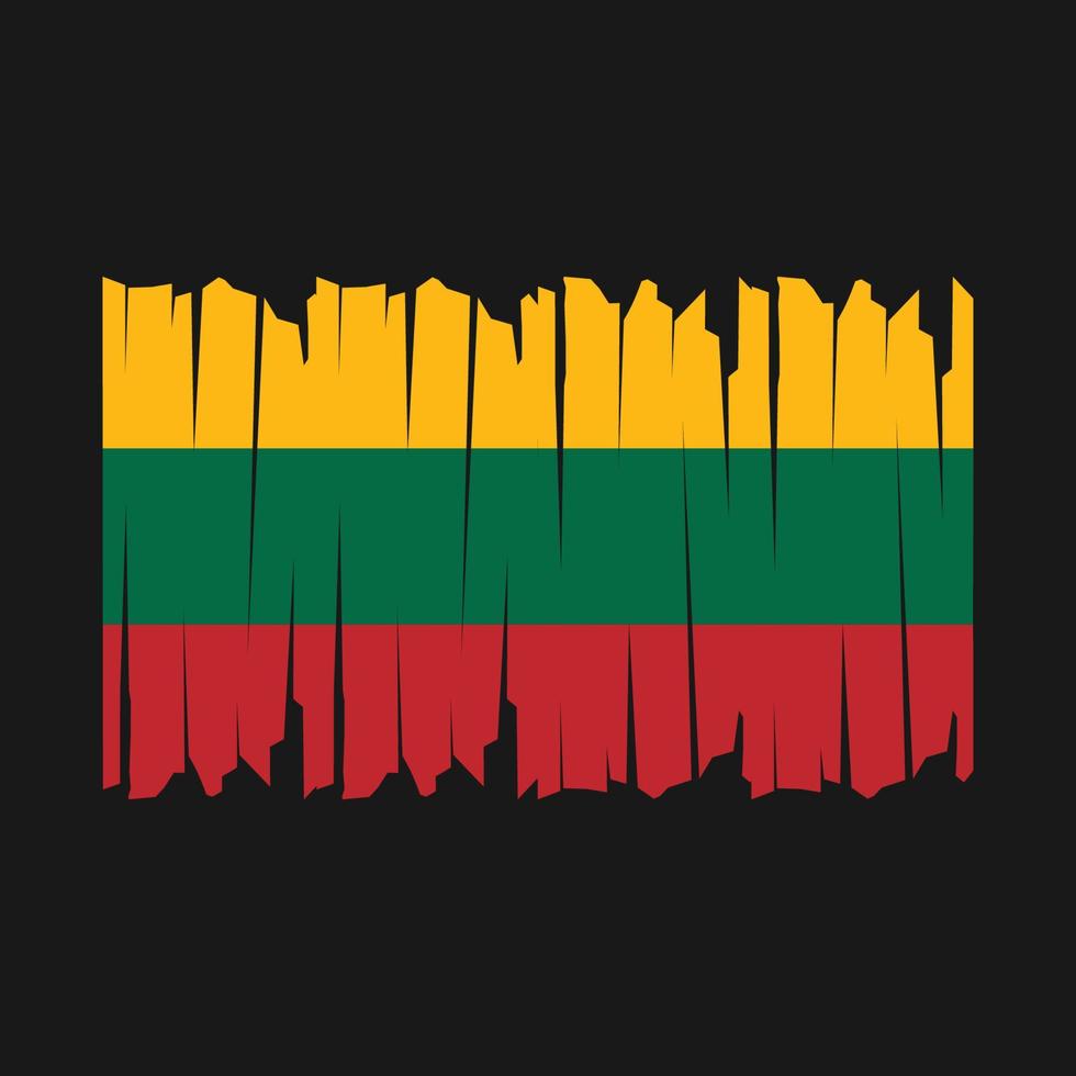 Lithuania Flag Brush vector