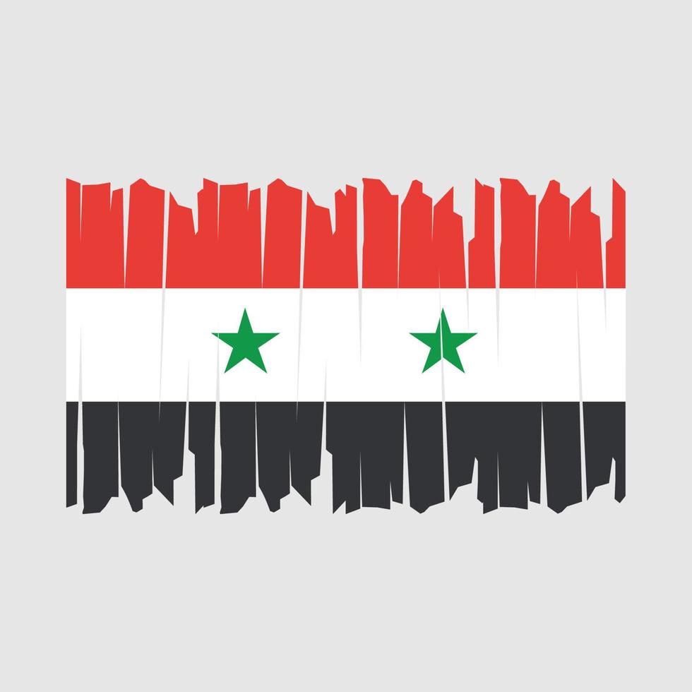 Syria Flag Brush vector