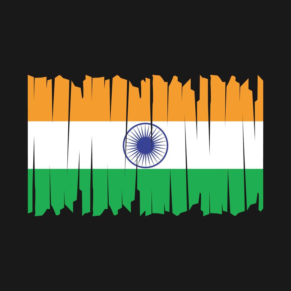 India Flag Brush vector
