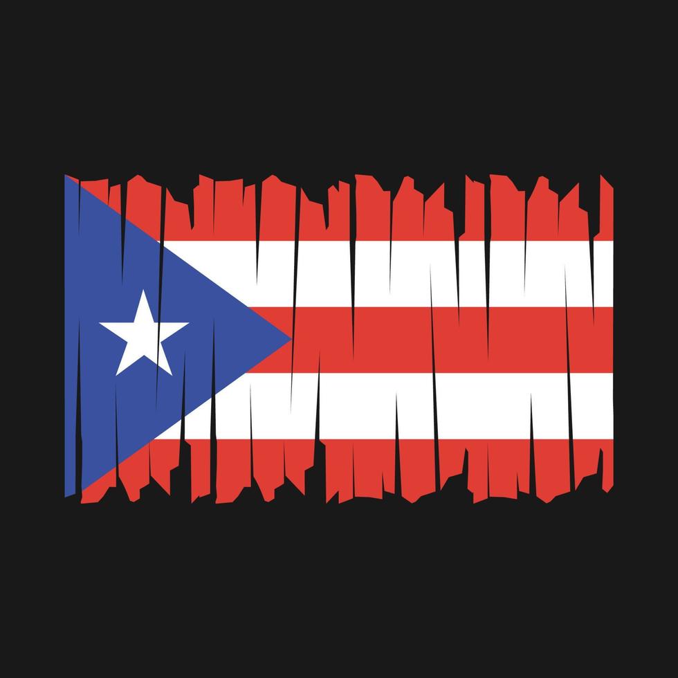 Puerto Rico Flag Brush vector