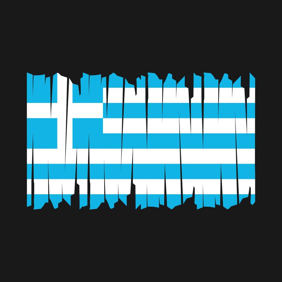 pincel de bandera de grecia vector