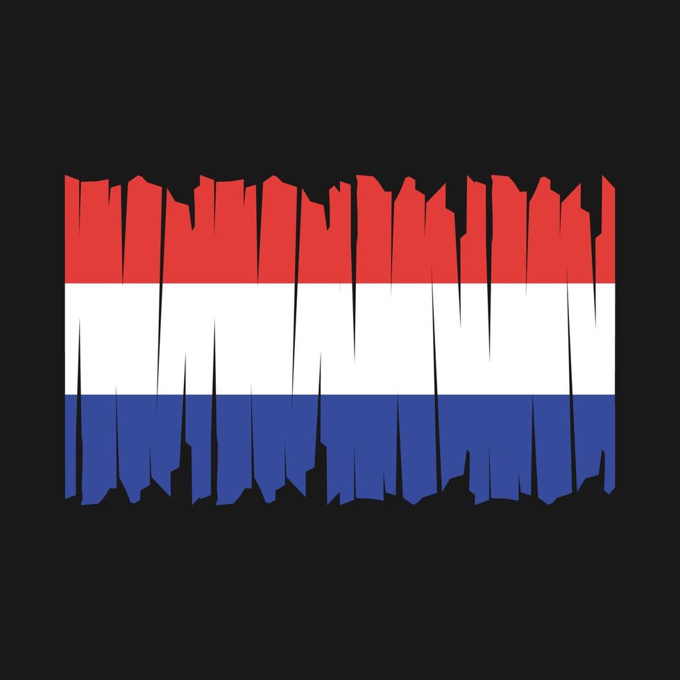 Netherlands Flag Brush vector