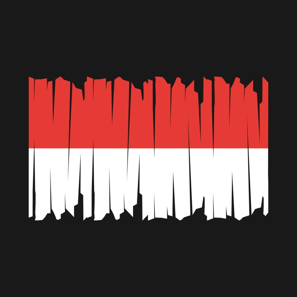 Indonesia Flag Brush vector