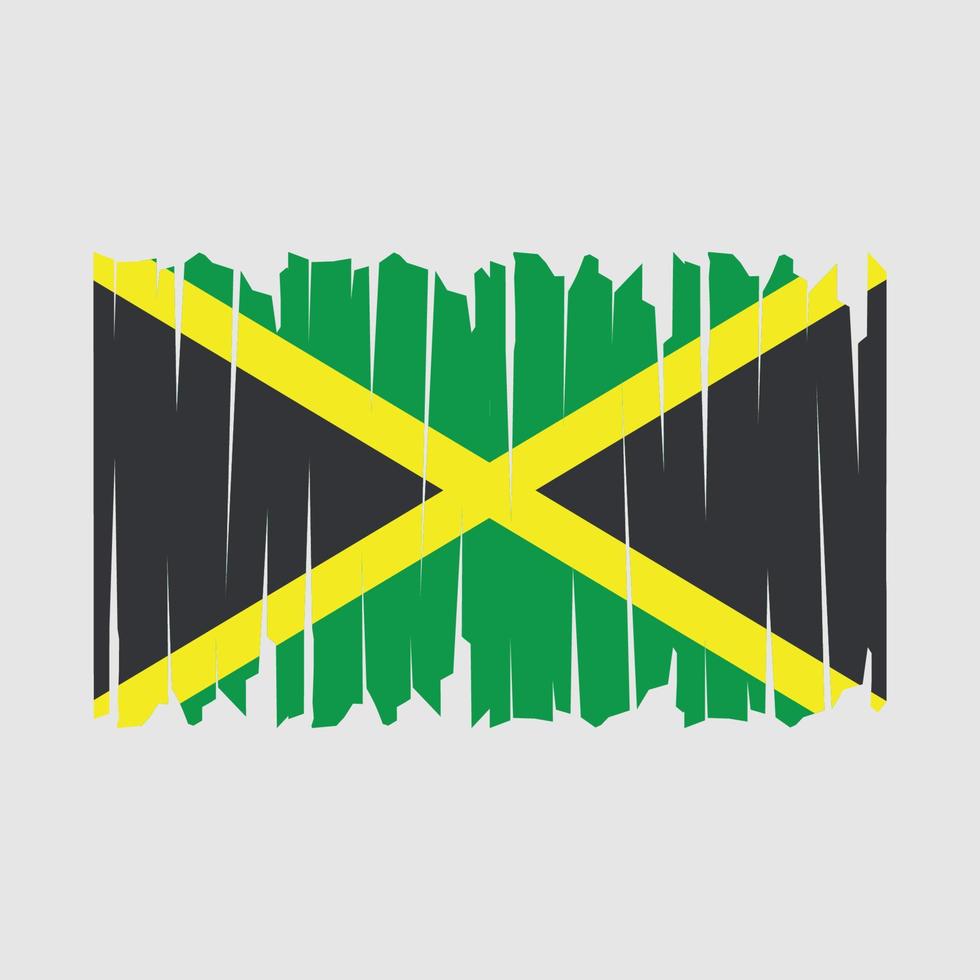 cepillo de bandera de jamaica vector