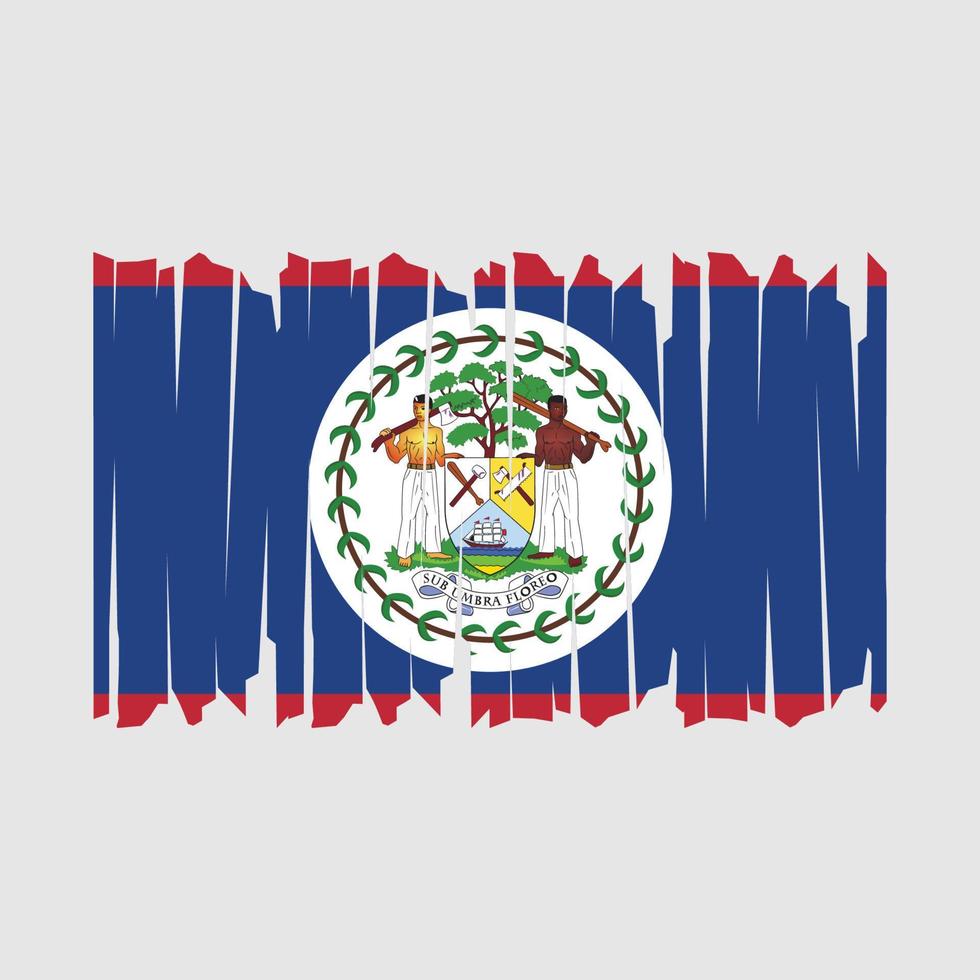 cepillo de bandera de belice vector