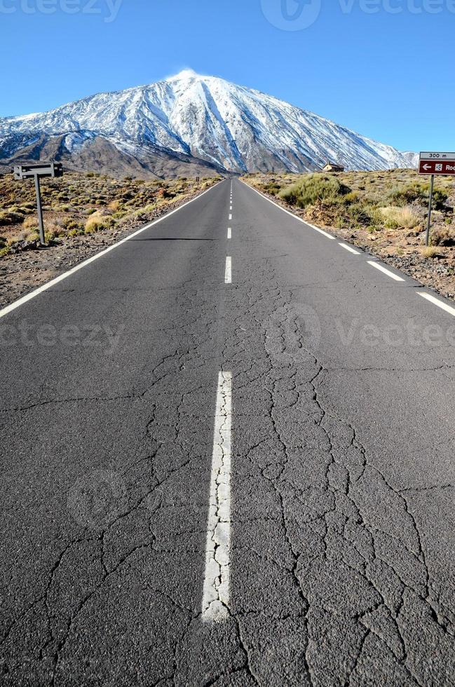 Scenic road close-up photo