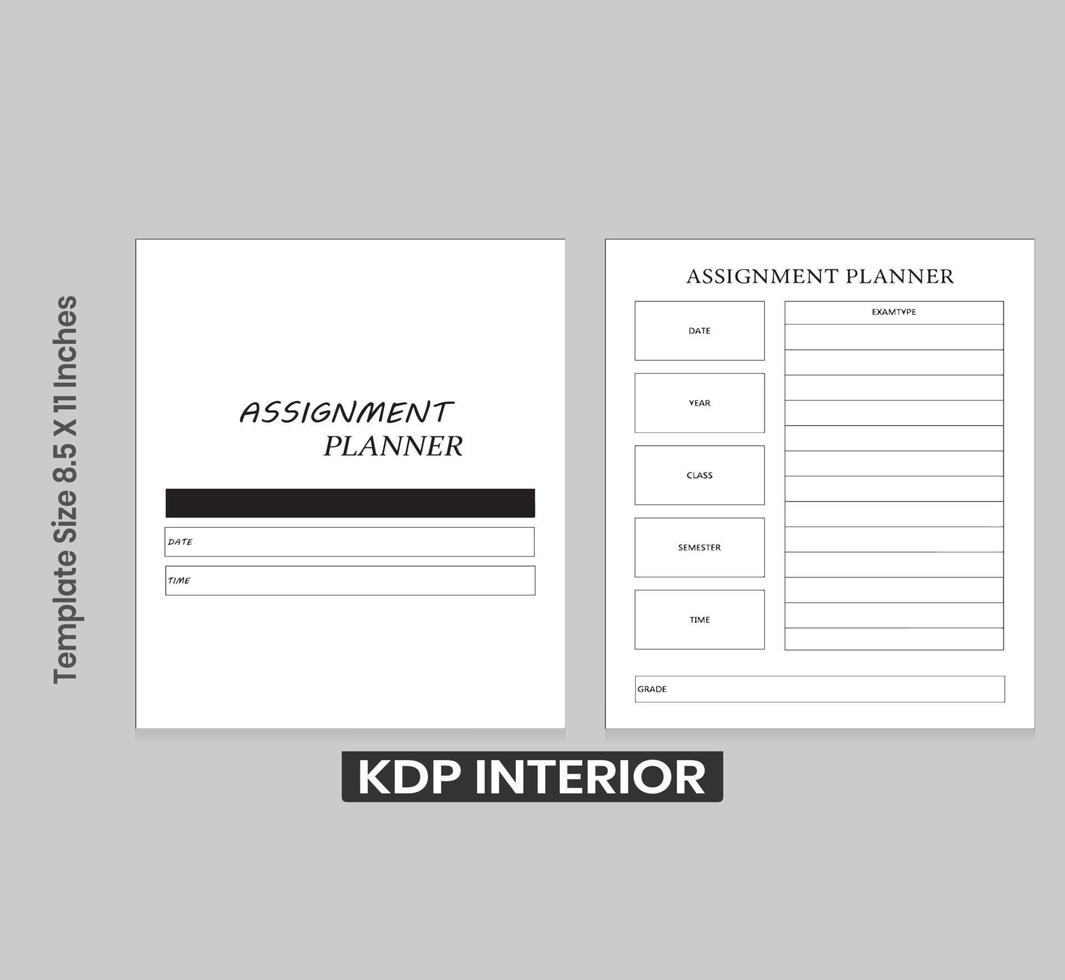 Assignment Planner-KDP Interior vector