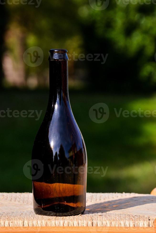 Dark glass bottle photo