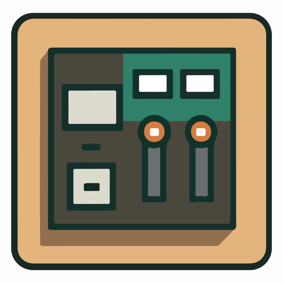 Management panel representing a network interface icon vector illustration