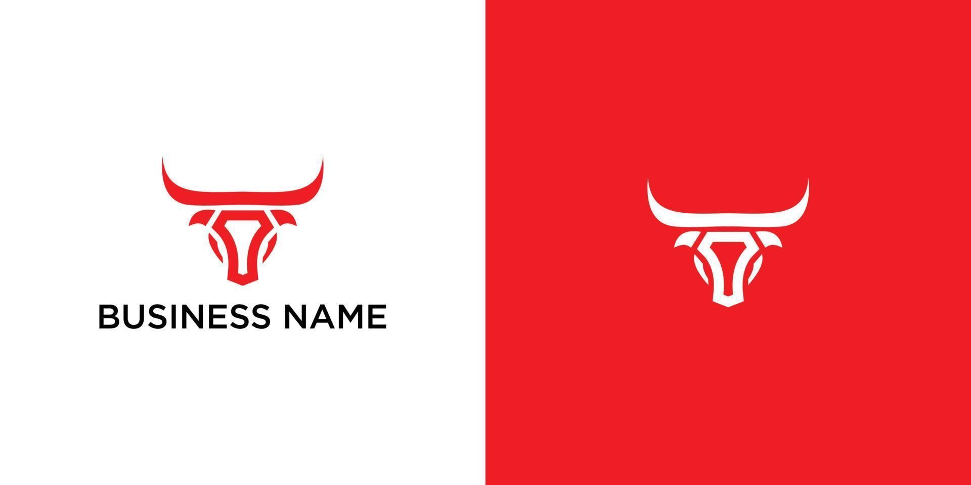Bull, Cow, Angus, Cattle Head Vector Icon Logo Template