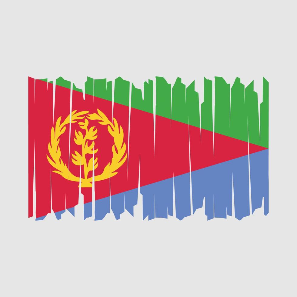 Eritrea Flag Brush vector
