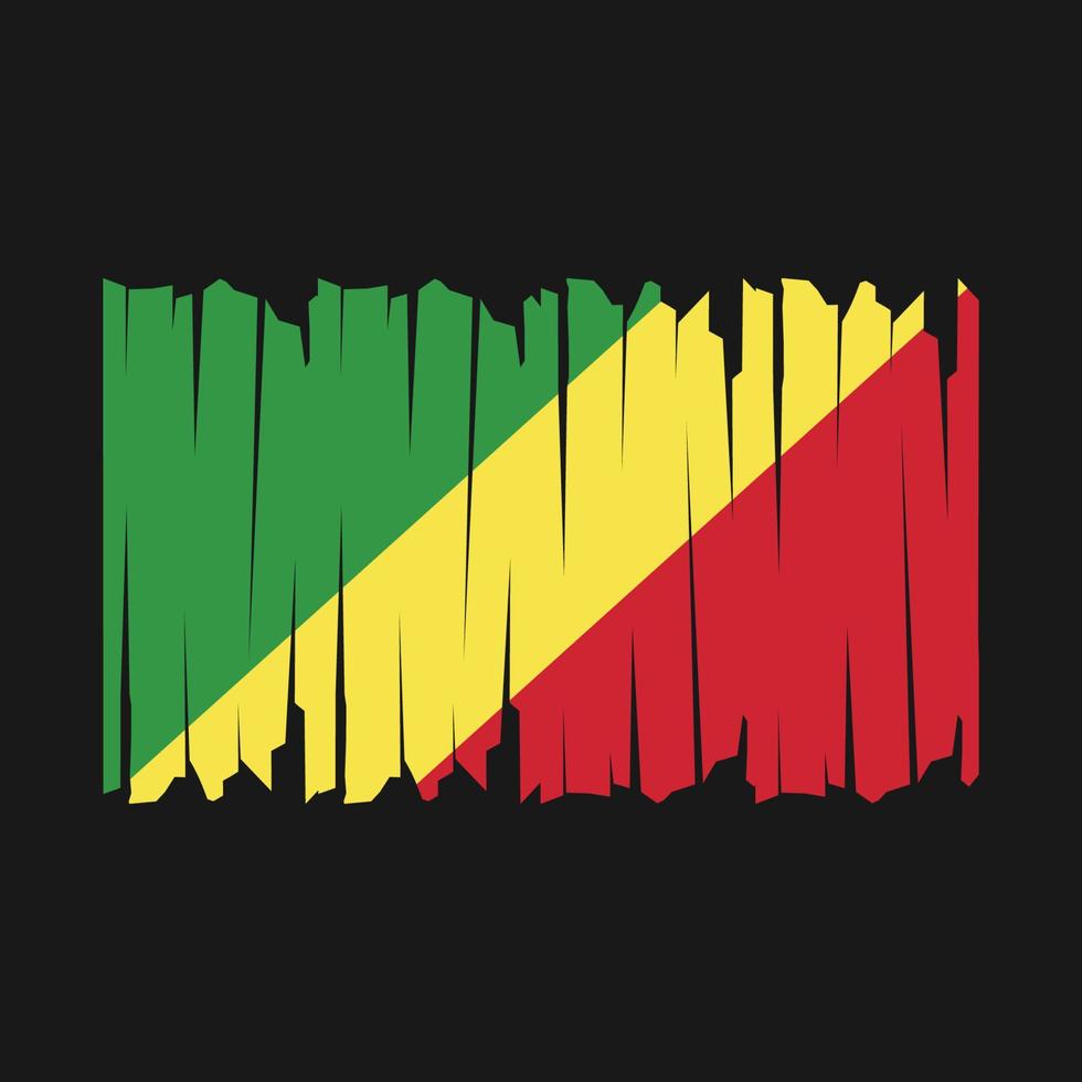 cepillo de bandera de congo vector