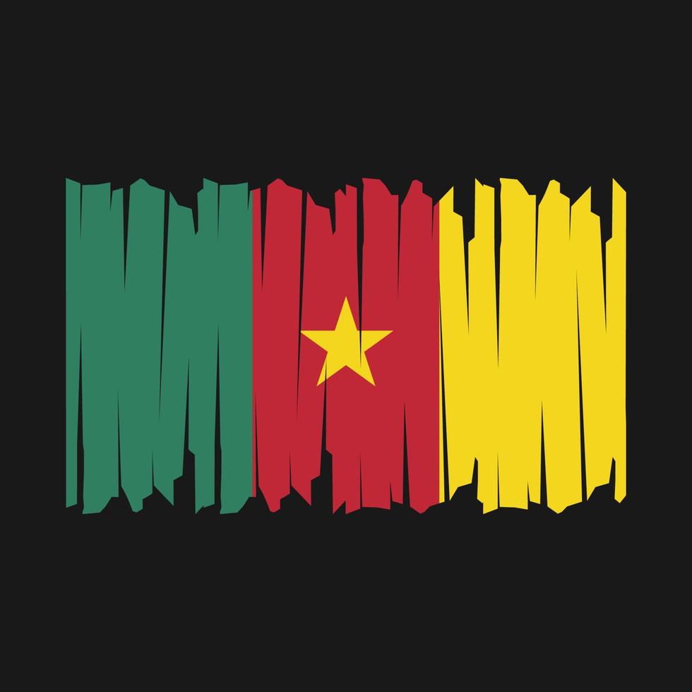 Cameroon Flag Brush vector