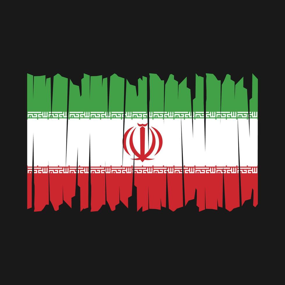 Iran Flag Brush vector