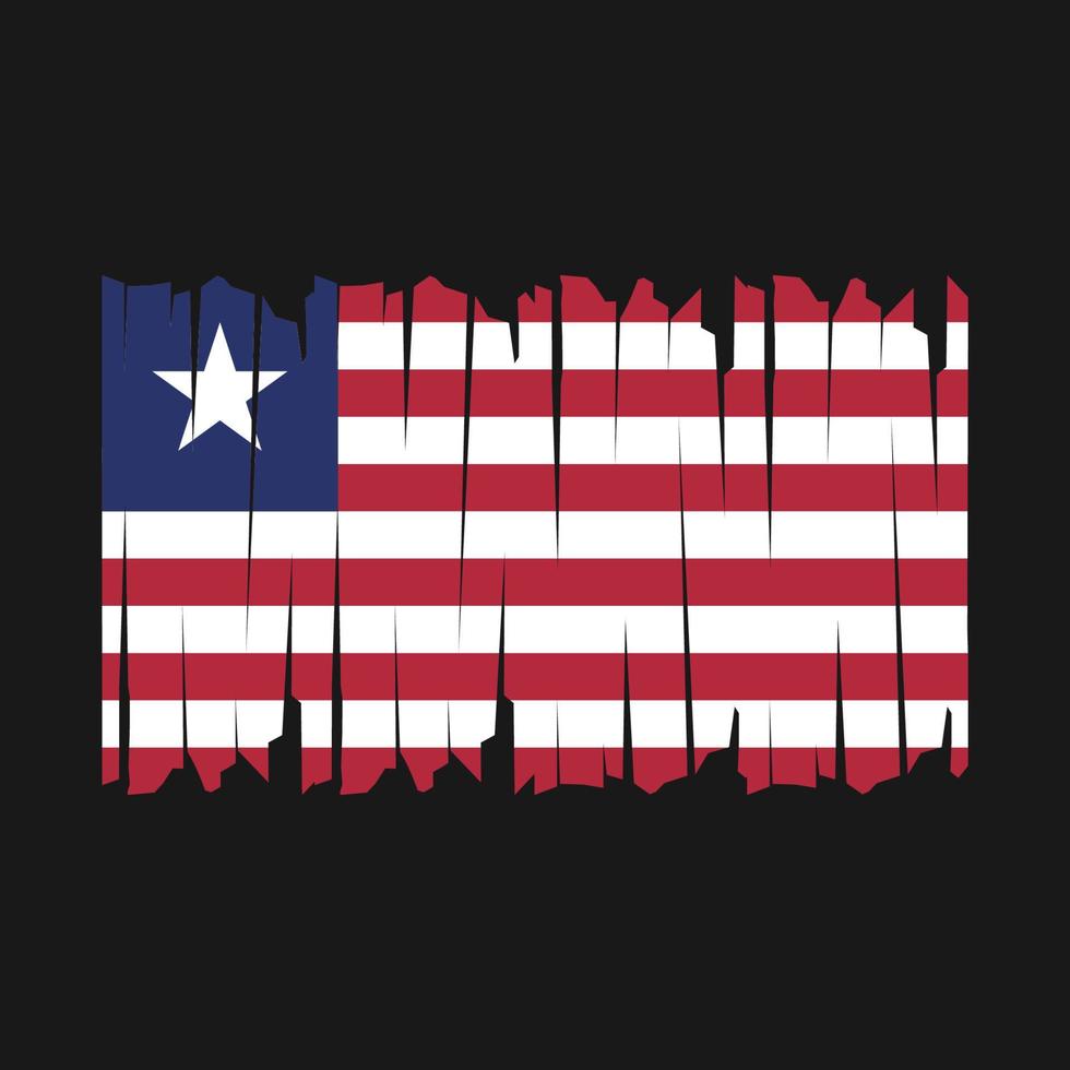 Liberia Flag Brush vector