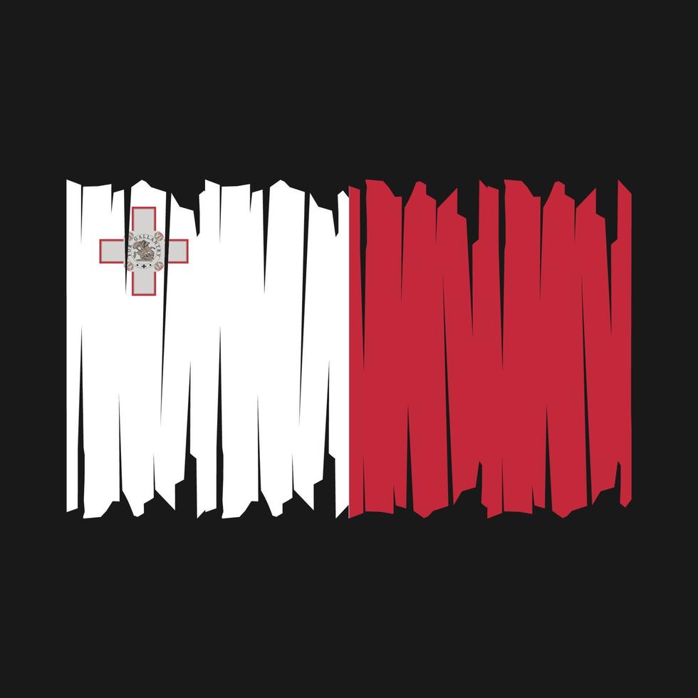 Malta Flag Brush vector