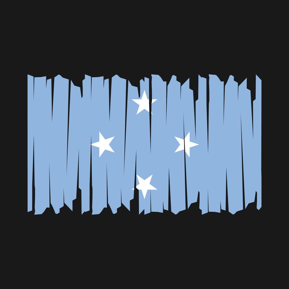 Micronesia Flag Brush vector