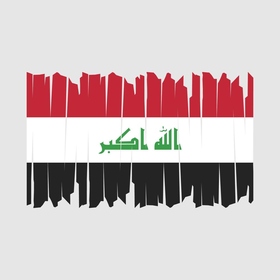 Iraq Flag Brush vector