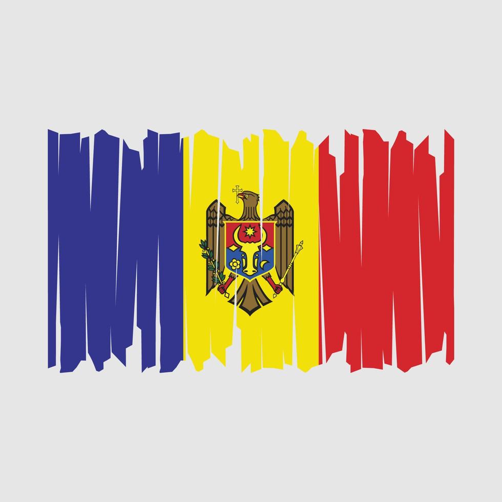 Moldova Flag Brush vector