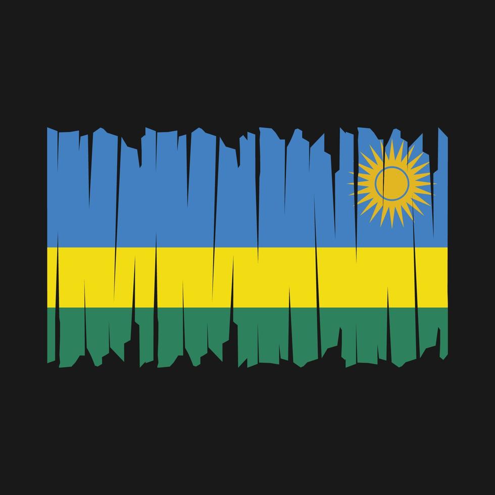 Rwanda Flag Brush vector