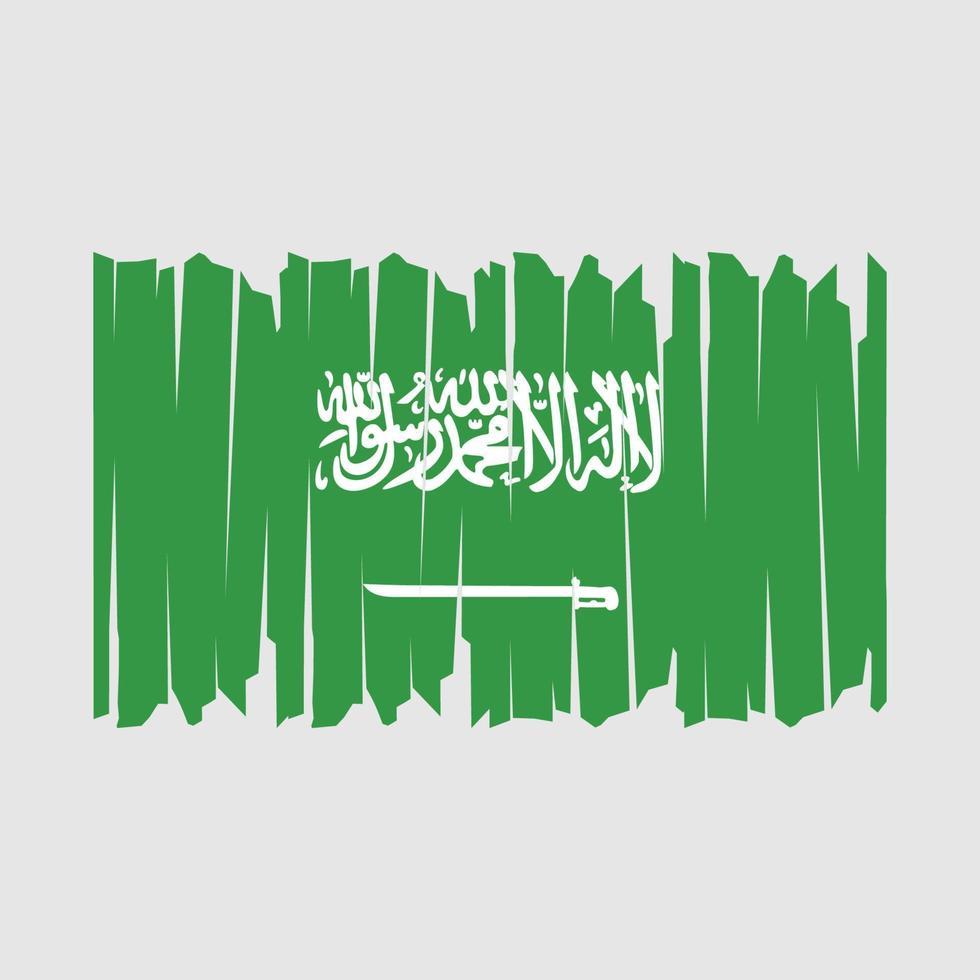 cepillo de bandera de arabia saudita vector