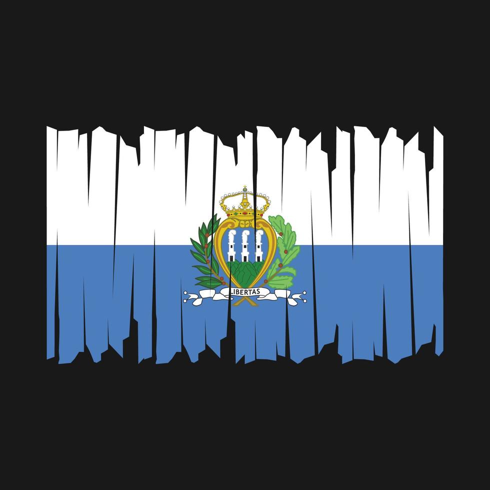 San Marino Flag Brush vector