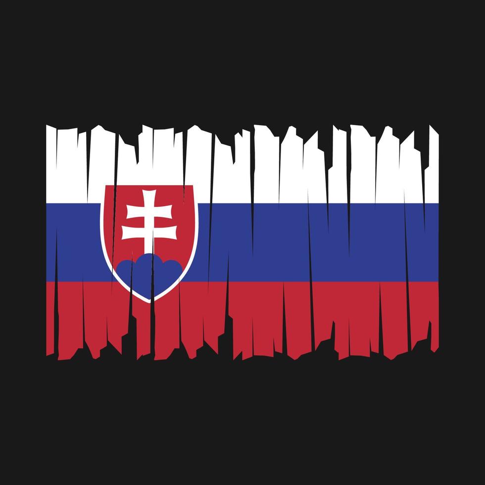 Slovakia Flag Brush vector