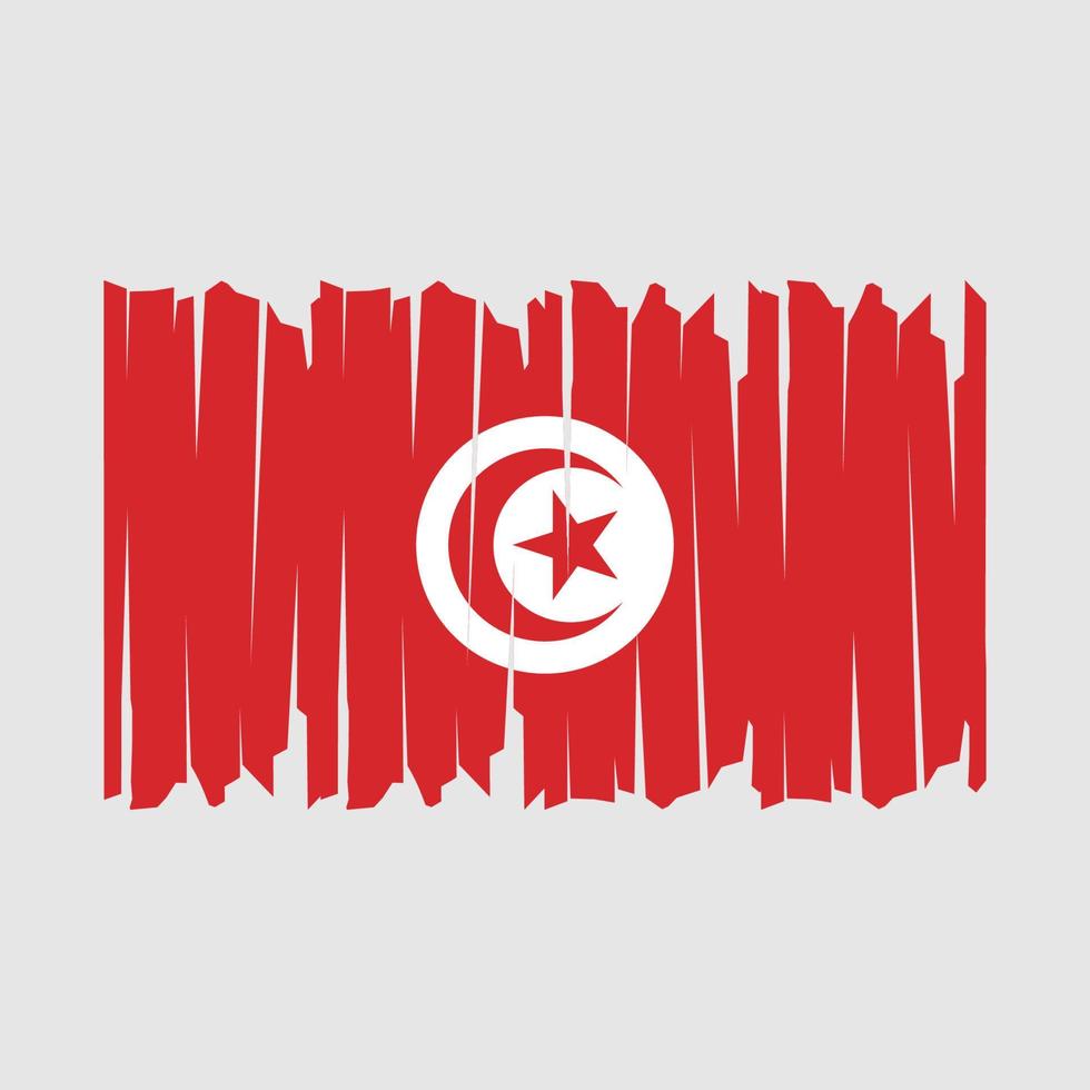 Tunisia Flag Brush vector