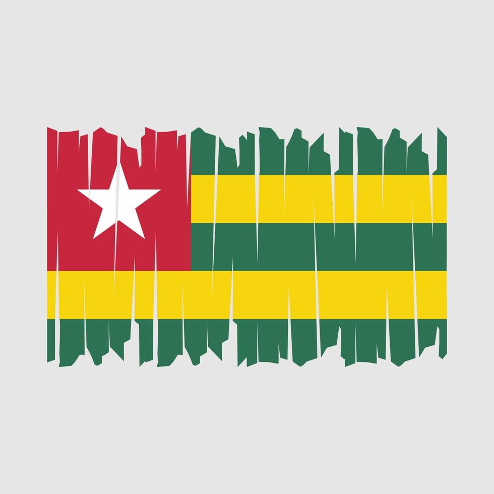 Togo Flag Brush vector