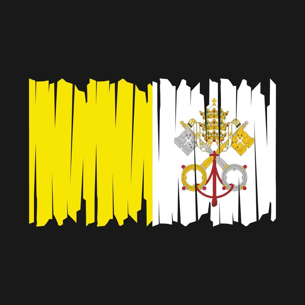 Vatican Flag Brush vector