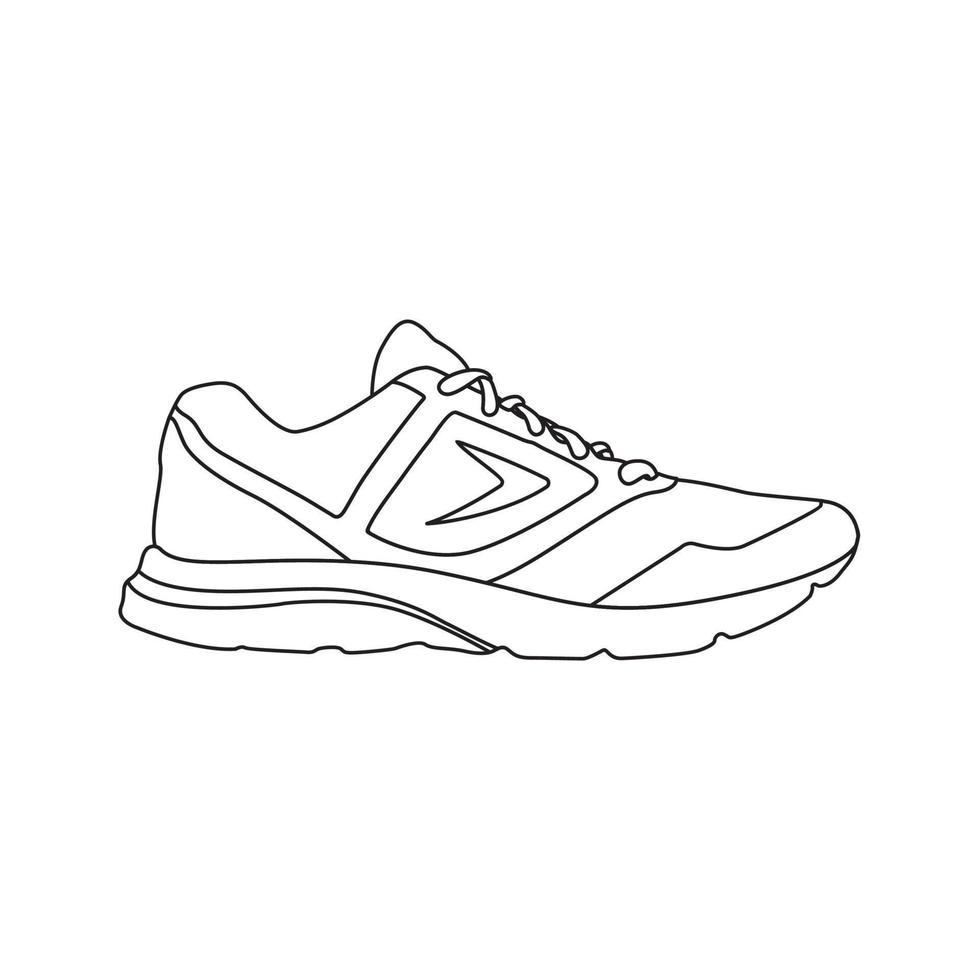 Shoe line art style isolated on a white background vector